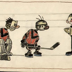 Судья и два хоккеиста