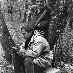 С.И.Ростоцкий и В.М.Шумский на съемках фильма