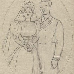 Свадебный портрет родителей Бориса