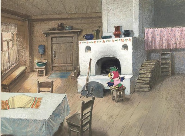 Кеша у печки